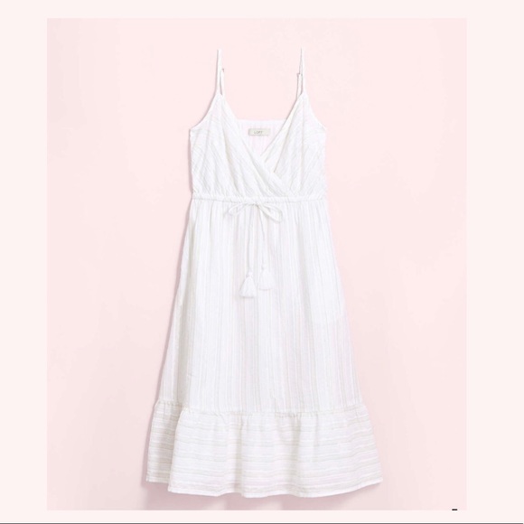 LOFT Dresses & Skirts - NWT LOFT Shimmer Stripe Strappy Pocket Dress